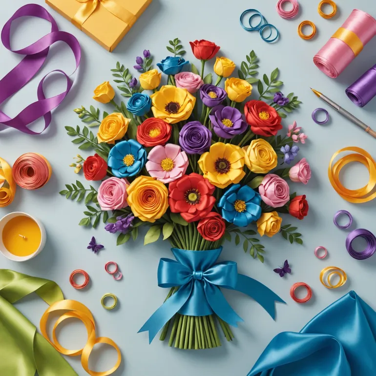 Творчество своими руками: как сделать букет из атласных лент и настольную игру