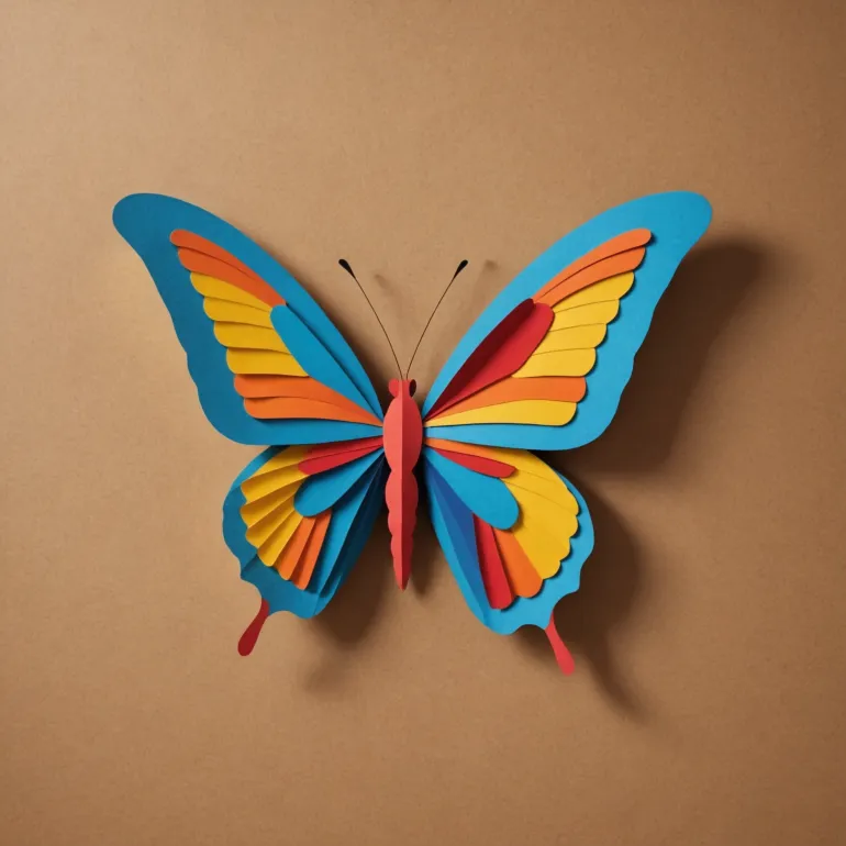 Как сделать бабочку из картона объёмную большую: для стены